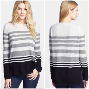 Vince Cashmere Striped Colorbock Sweater